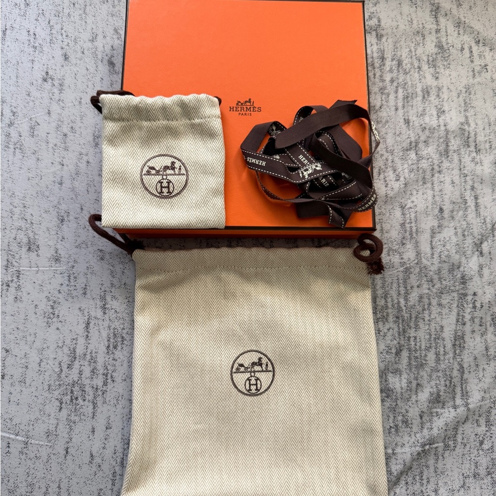 ‼️SOLD‼️Hermès Orange Box with Dust Bags and Ribbon